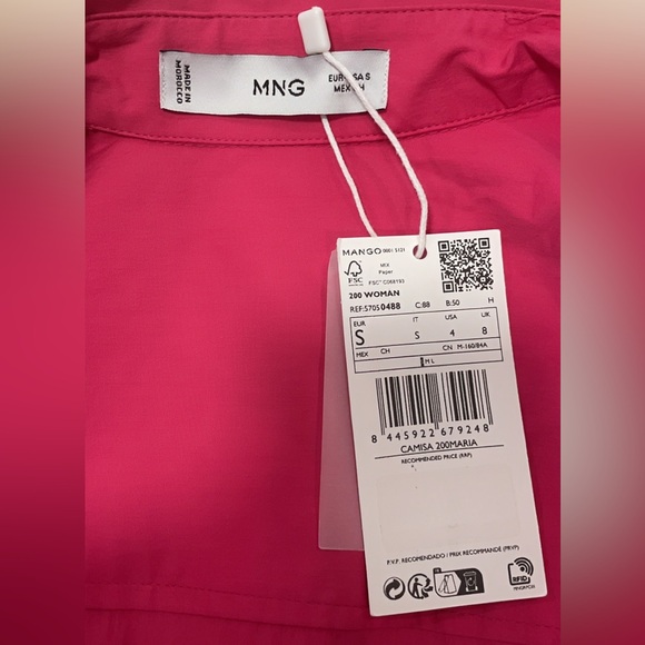 MANGO hot pink blouse - Picture 5 of 6